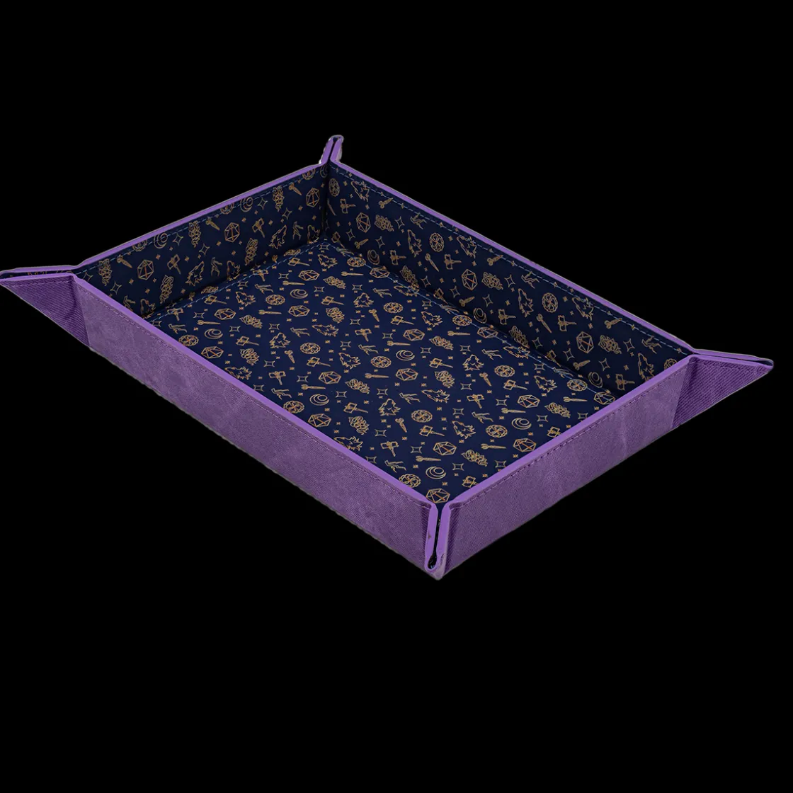 Dice And Dice Bags-Critical Role Bells Hells Pattern Printed Leatherette Folding Dice Tray