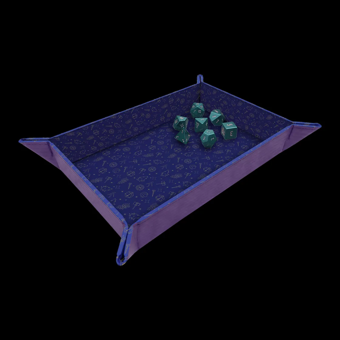 Dice And Dice Bags-Critical Role Bells Hells Pattern Printed Leatherette Folding Dice Tray
