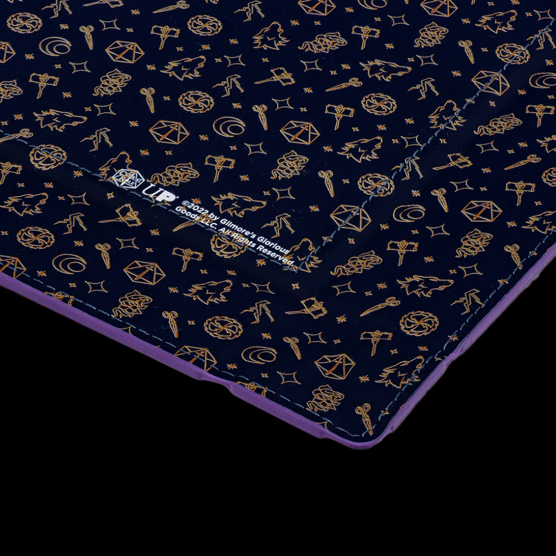Dice And Dice Bags-Critical Role Bells Hells Pattern Printed Leatherette Folding Dice Tray