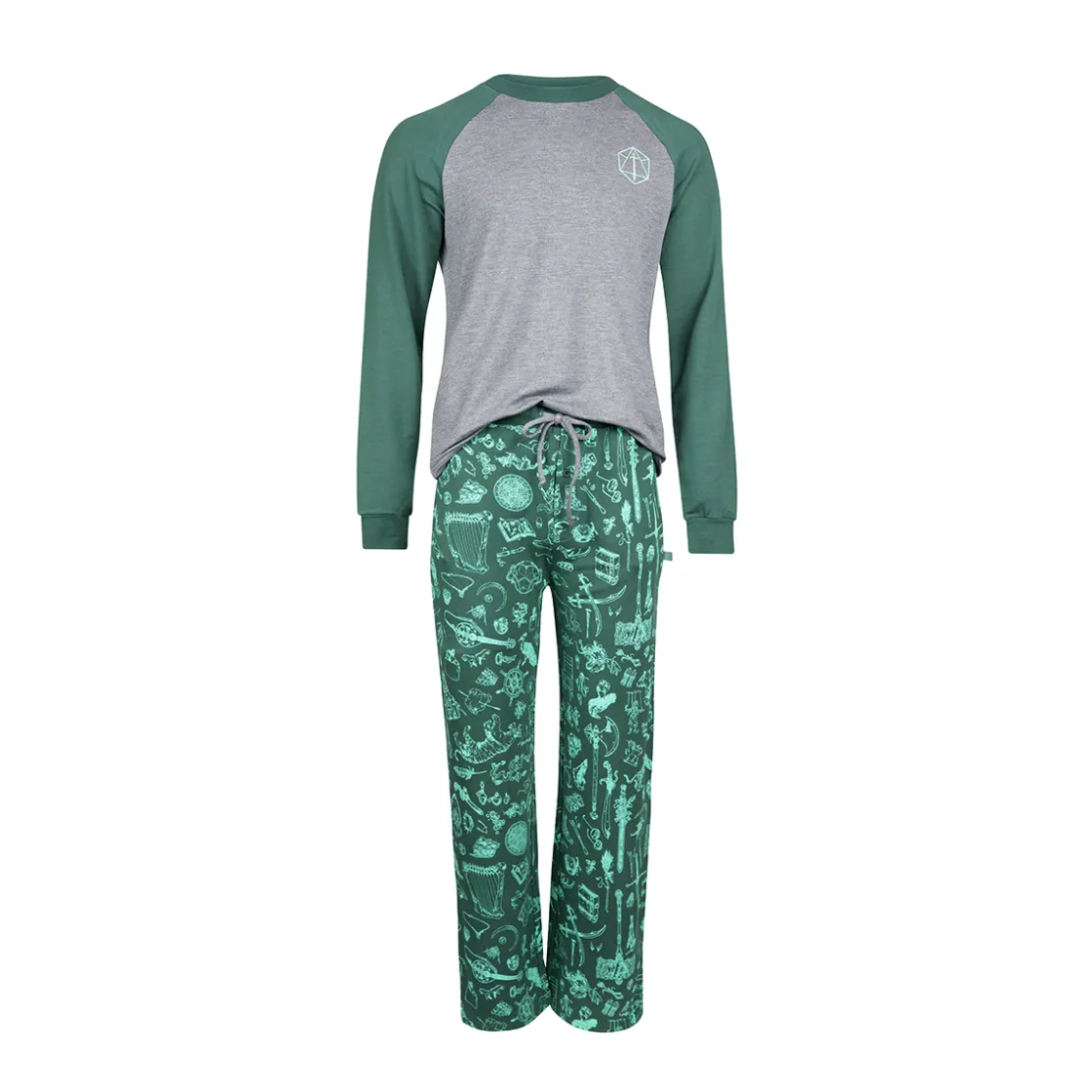 Pajamas & Robes-Critical Role Ultra Soft Forest Green Pajama Lounge Set