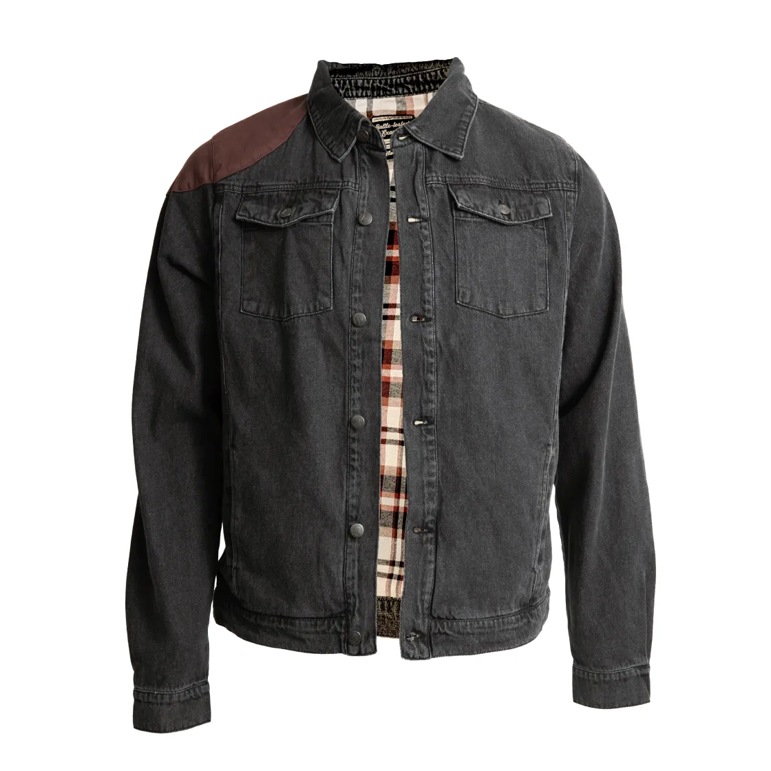 Jackets-Critical Role Vox Machina Collection: Grog Strongjaw Flannel Lined Denim Shirt Jacket