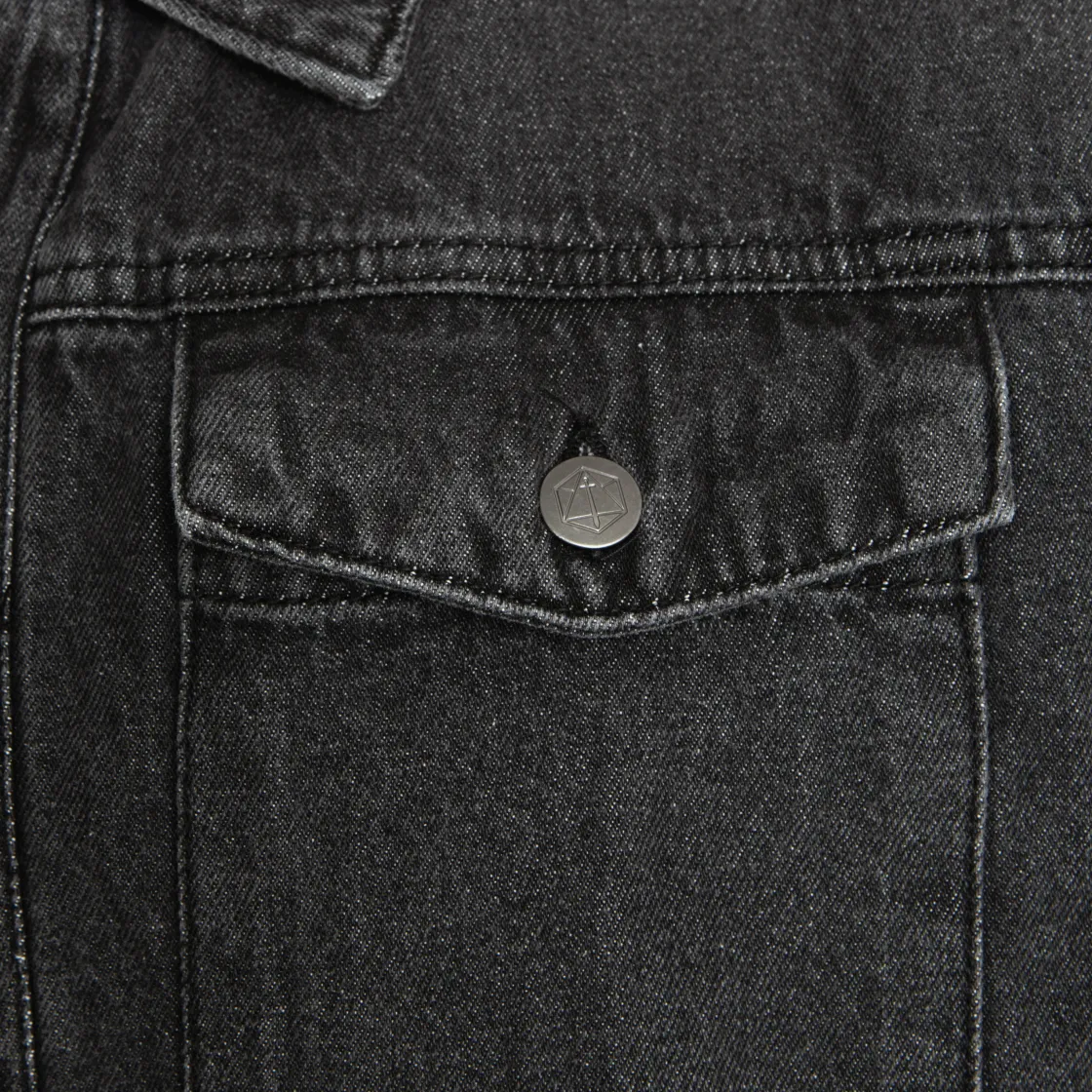 Jackets-Critical Role Vox Machina Collection: Grog Strongjaw Flannel Lined Denim Shirt Jacket